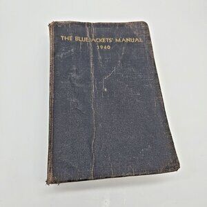 1940 US Navy Military The Blue Jackets Manual Book by CPT G.V. Stewart Softcover